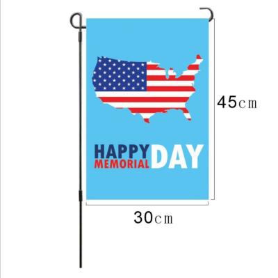 China Festival Decoration Hot Sale Polyester Yard Flags Double Side 4th of July Independence Day American USA Garden Flags for USA Nation Day Decorations for sale