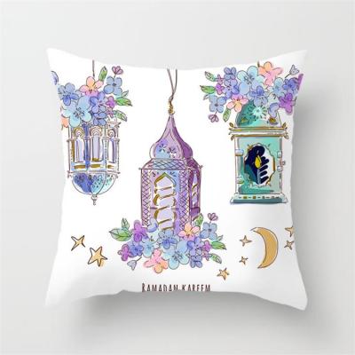 China New Watercolor Waterproof Ramadan Hugging Pillowcase Pillow Case Eid Mubarak Cushion Cover Holiday Home Sofa Decoration for sale