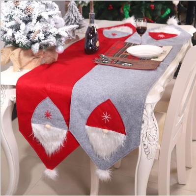 China Tea Table Dining Cloth Christmas Decorations Table Runner Table Cloth Place Mat Cover Stereo Rectangular Wedding for sale