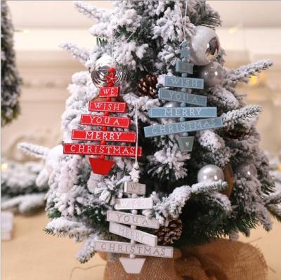 China Wooden Christmas Ornaments Wooden Pendants 2022 New Year Gifts Christmas Tree Decoration Hanging Home Christmas Decorations for sale