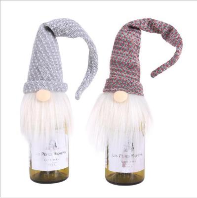 China 2020 New Cloth Christmas Wine Bottle Covers Santa Claus Wine Bottle Christmas Decorations for sale