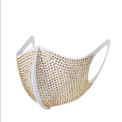 China Party Decoration Wholesale Many Design Face Mask For Party Private Label Glitter Fashion Creative Rhinestone Party Mask for sale