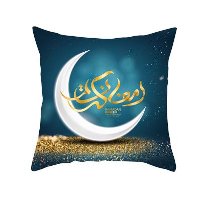 China Style Muslim Pillowcase Ramadan Kareem Decor Cotton Sofa Mosque Eid Mubarak Decorations For Home Cushion 45X45CM Islamic Cover for sale