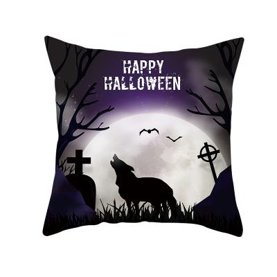 China Home Decor Cushion 45*45cm Tile Cover Case Halloween Pumpkin Cushion Cover For Sofa Party Chair Decoration Halloween Party Decorations for sale