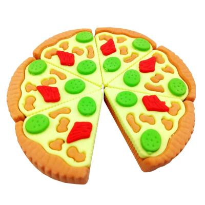 China Pizza Eraser Fancy 3D Promotional Erasers Shaped Design Erasers In Gift Packing For Kids And Promotional Gift for sale