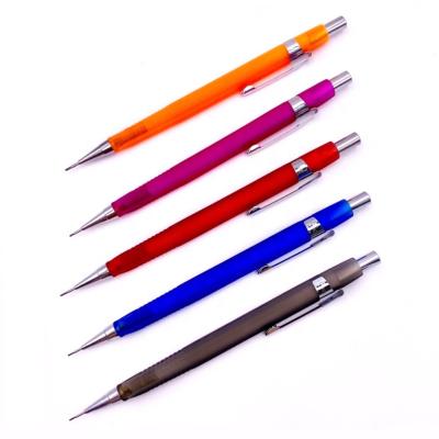 China Nice Writing Feeling Custom Color Printing Refillable Plastic Mechanical Pencils With Black Or Color Lead In PVC Bucket For School And Promotional for sale