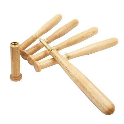 China Pull Out Creative Natural Wooden Ballpoint Pen Kit With Baseball Shape For Office And Gift for sale