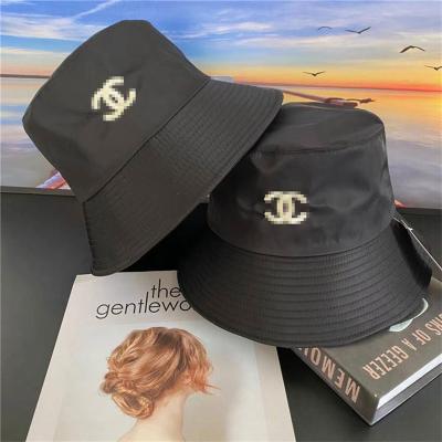 China Spring and Summer Pure Cotton Bucket Hat Casual Simple Solid Color Embroidered Bucket Hat for sale