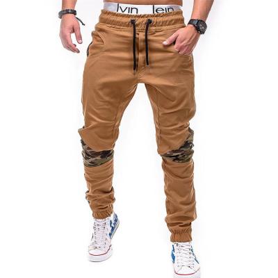 China New European Men's Pants Waist Tie Waistband Breathable Slim Fit Gaiters Solid Color Pencil Pants For Men for sale