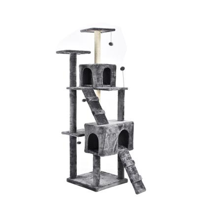 China Large Sustainable Stylish Multilevel Play House Climb Activity Center Tower Stand Product Cat Tree for sale