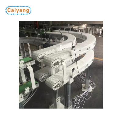 China Transfer Industry CY-CC02 Processing Curved Modular Chain Belt Conveyors for sale