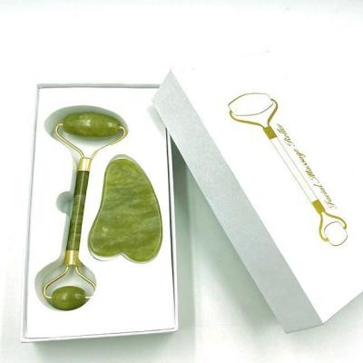 China High Quality Cosmetics Wholesale Jade Roller Facial Massager Gua Sha and Skin Rejuvenation Jade Roller for sale