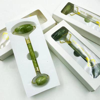 China Hot Selling Green Jade Roller Beauty Facial Massager Skin Rejuvenation Jade Roller for sale