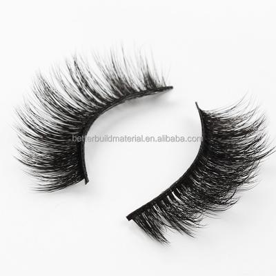 China Wholesale Long Volume 3D Strip Natural Soft Natural Mink Eyelashes Magnetic False Eyelashes for sale