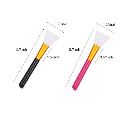 China Custom Logo Cosmetic Makeup Tool Facial Smudge Brush Logo Mask Applicator Brush Silicone Face Mask Brush for sale