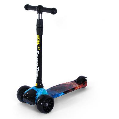 China Handlebar Height Factory Price Adjustable Kids 2 In 1 Scooter 3 Wheel Baby Toy Kick Scooter For 3-10 Years Old Kids for sale