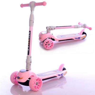 China New Arrival Handlebar Height Adjustable Child Kids Kick Scooter Easy Pedal 3 Fold Pedal PU Flashing Wheel for sale