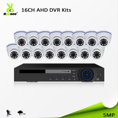 China IP66 IR kit ip66 kit dvr system 16ch cctv camera cctv security 5mp high definition waterproof/waterproof/metal chain 20m and easy installation for indoor and outdoor for sale