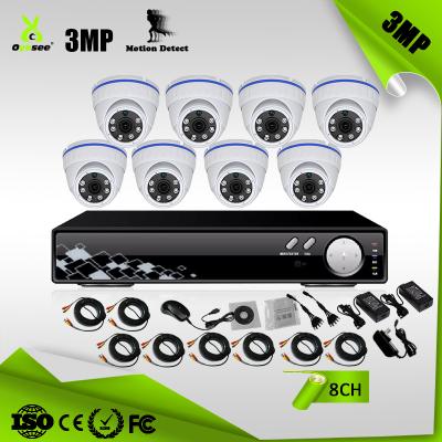 China 1pcs OKAHD1530-B8 CCTV Security Home Camera Systems With 3 MP Camera 8 Ch Ahd DVR IP66 for sale