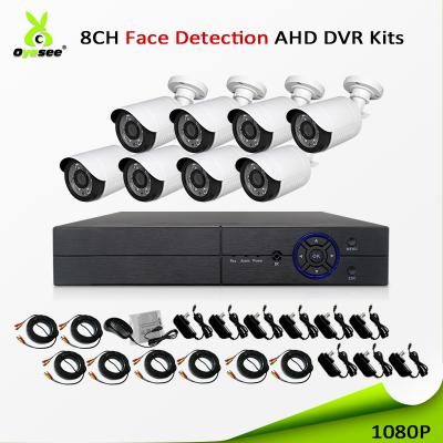 China Face Detection DVR Kits CCTV 8CH Combo Kit 2mp 1080P AHD AHD Security Camera CCTV Set Face Detection Alarm for sale