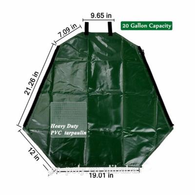 China Agricultural Reusable PVC Mesh Tarp Drip Irrigation Slow Release Tree Watering Bag 20 Gallon Tree Watering Bag Garden Tool for sale