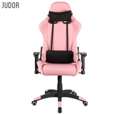 China (Size) Judor Adjustable Leather PU Swivel Computer Chair Office Gaming Chair Racing Chair for sale