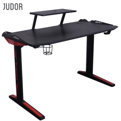 China Judor Convertible L Shape Gaming Desk Chair Laptop Desk Position PC Computer Gaming Table for sale