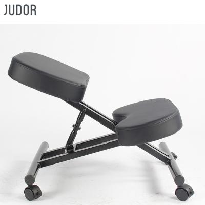 China Cheap Foldable Ergonomic Judor PU Kneeling Chair Study Chair Stool Computer Desk Ergonomic Chair With Brake Wheel for sale