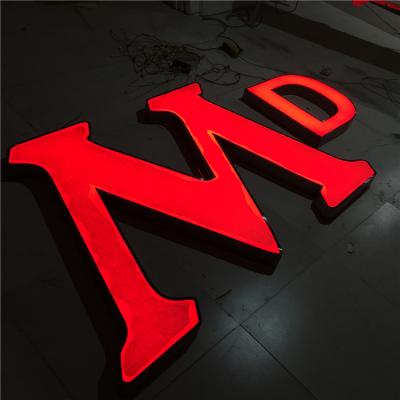 China Buildings Shop Name Board Customized Designs Led Exterior Store Sign Illuminated 3d Logo for sale