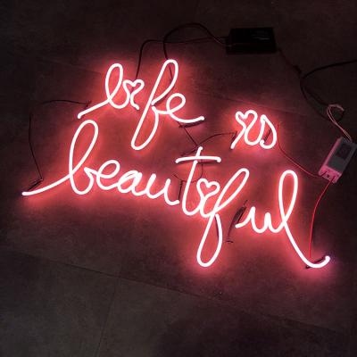 China Buildings High Brightness Colorful Lighting Neon Sign With Glass Tube for sale