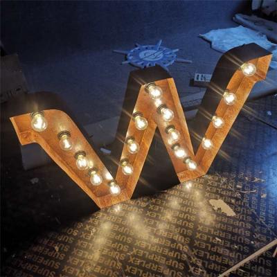 China Buildings Metal Marquee Led Light Bulb Giant Channel Letter Signs for sale