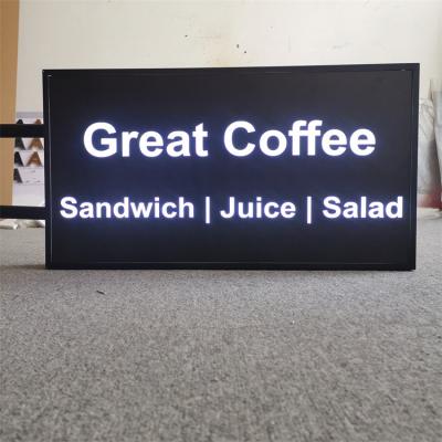 China Buildings Cafe Shop LED Advertising Sign Frame Aluminum Vacuum Waterproof Led Light Box for sale