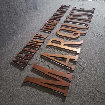 China Buildings Stainless Steel Metal Letter Sign Company Introduction Letter Sample for sale