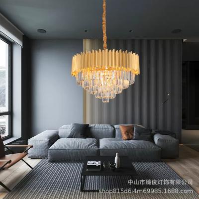 China Contemporary Modern Hanging Large Ring D550*H380 Hotel Lobby Luxury Lighting Crystal Chandelier for sale