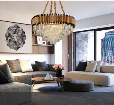 China Contemporary Modern Hanging Large Ring D400*H300 Hotel Lobby Luxury Lighting Crystal Chandelier for sale