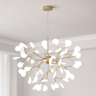 China 63 Lamps Modern Nordic Contemporary Firefly Chandelier Lighting Firefly Living Room Bedroom Dining Room Lighting Firefly Chandelier for sale