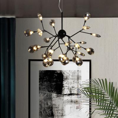 China 63 Lamps Modern Nordic Contemporary Firefly Chandelier Lighting Firefly Living Room Bedroom Dining Room Lighting Firefly Chandelier for sale