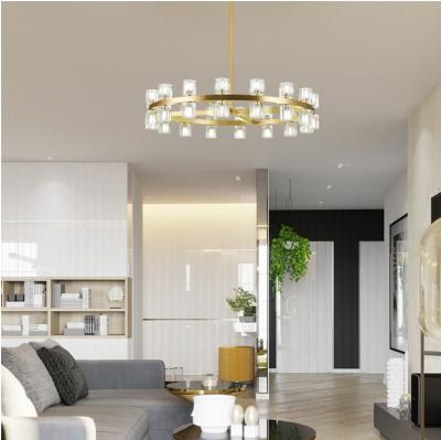 China Contemporary New Type 32 Inch Lighting Fixtures Round Chandelier Living Room Hotel LED Pendant Light for sale