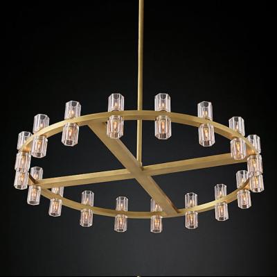 China 24 Inch Contemporary Single Dining Chandelier Modern Living Room Chandelier Household Gold Decorative Chandeliers for sale