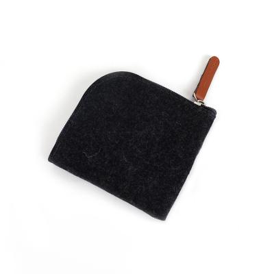 China Factory direct sales fashion felt customizable fabric coin purse change storage bag wholesale and retail coin purses for sale