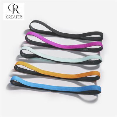 China Elastic Running Non Slip Silicone Yoga Hair Headband Wraps Custom Sports Accessories for sale