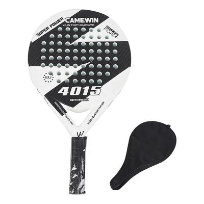 Chine 3k Round Carbon Beach Padel Racket Grip personnalisé Tennis en fibre de verre Padel Espagne Racket à vendre