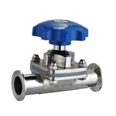 China 316L Stainless Steel Diaphragm Valve Manufacturer Diaphragm Valve Silicon General Sanitary Manual Diaphragm Valve for sale