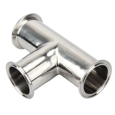 China Food Din Sms Sanitary Pipe Fitting High Quality 304 316L Welded Equal Stainless Steel Tee for sale