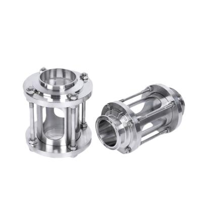 China Beer Durable Using Low Price 304 Stainless Steel 316L Sanitary Tubular Flange / Weld Sight Glass For Tank for sale