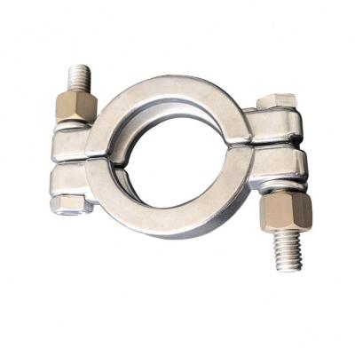 China Hot Selling Cheap Sanitary Stainless Steel Beer Custom High Pressure Double Pin Clamp Heavy Duty Clamp for sale