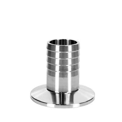 China Sanitary Beer Tri Flange 304 316L Stainless Steel Pipe Ferrule Fitting ,Tri Flange Ferrule Pipe Barb Adapter for sale