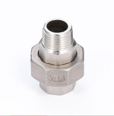 China Beverage Factory 304 Stainless Steel Pipe Fitting Male& Female Union NPT Threaded Socket Weld Union Connector Hexagon Union for sale