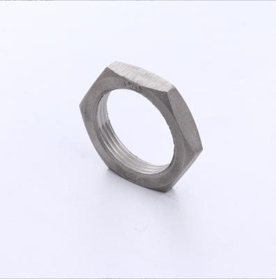 China 304 Pipe Sanitary FittingThread Stainless Steel Hex Nut Female Thread Hex Casting Polished Lock Nut for sale