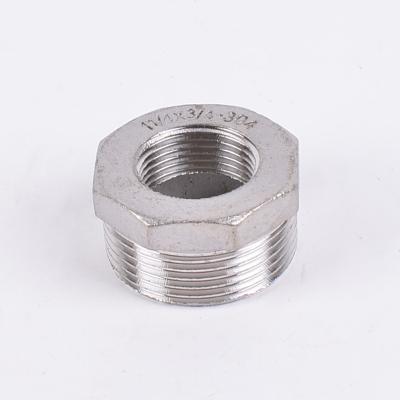 China Beverage Stainless Steel Hex Bushing Core 201 304 Bushing Internal and External Thread Hex Ring Joint Pipe Fitting for sale